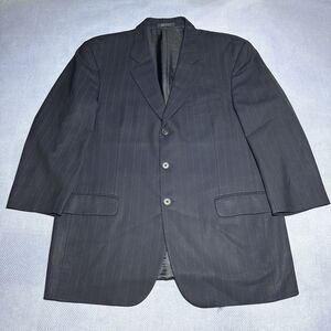 Santorelli Ermenegildo Zegna Italian Wool Dark‎ Navy Blazer Jacket Men's 43R
